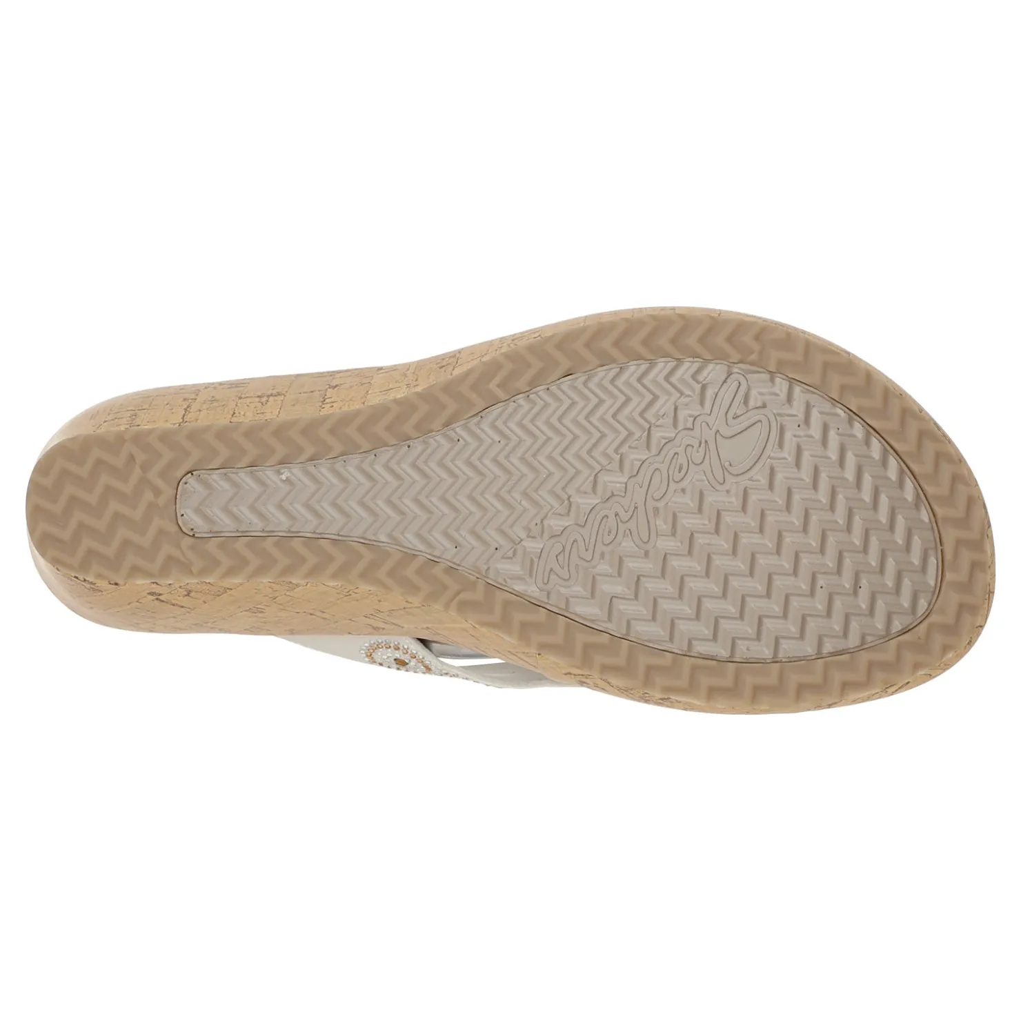 Wedges*Skechers Women's , Beverlee - Happy Charmer Sandal Off White
