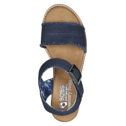 Wedges*Skechers Women's , BOBS Desert Kiss - Adobe Princess Sandal Navy