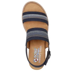 Wedges*Skechers Women's , BOBS Desert Kiss Hi - Tea Time Sandal Navy