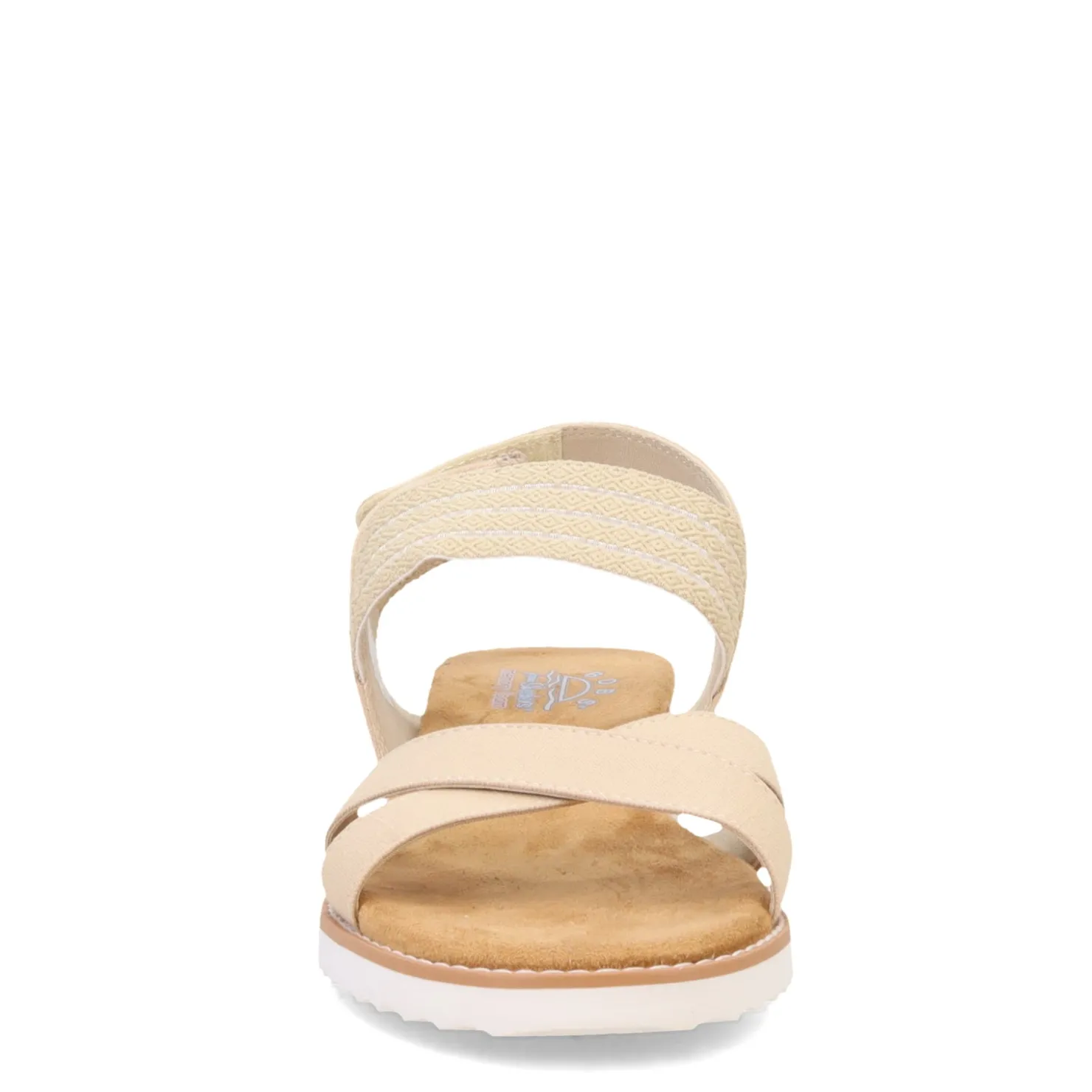 Wedges*Skechers Women's , BOBS Desert Kiss - Shore Enough Sandal Natural