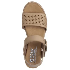Wedges*Skechers Women's , BOBS Desert Kiss - Sunny Flair Sandal Natural