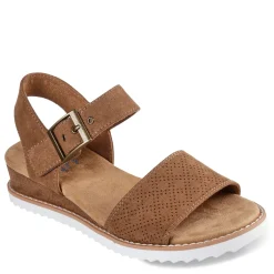 Footbed Sandals*Skechers Women's , BOBS Desert Kiss - Serendipitous Sandal Chestnut
