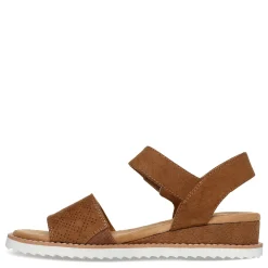 Wedges*Skechers Women's , BOBS Desert Kiss - Serendipitous Sandal Chestnut