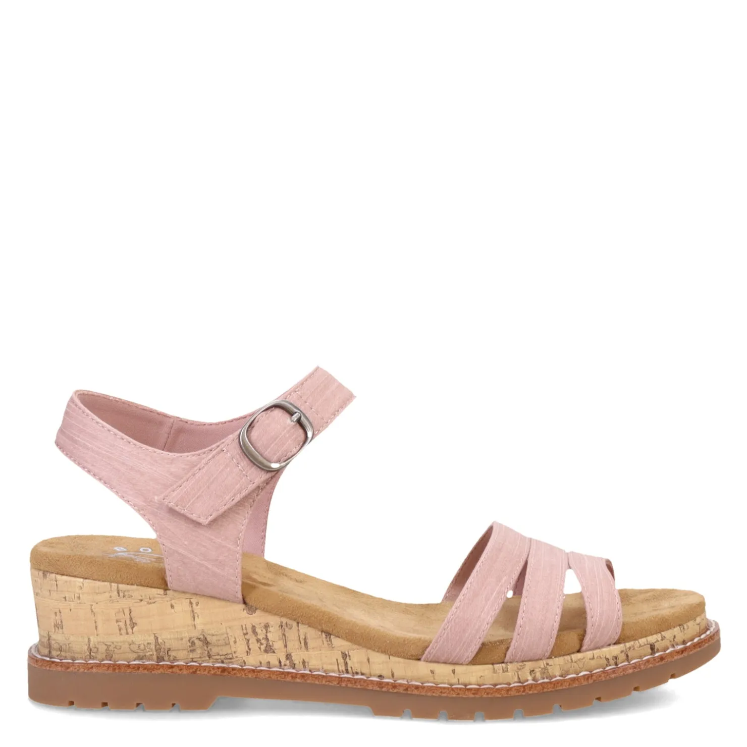 Wedges*Skechers Women's , BOBS Desert Chill - Evening Sun Sandal Blush