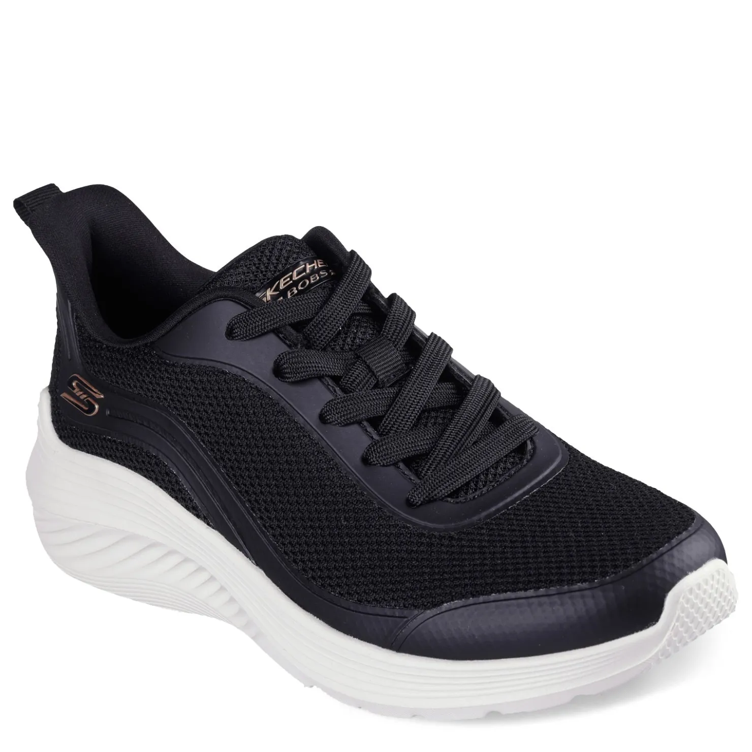Fashion & Street*Skechers Women's , BOBS Sport Squad Waves - Still Wading Sneaker Black
