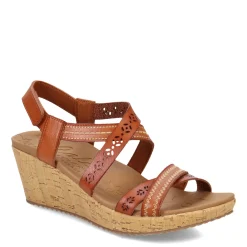 Wedges*Skechers Women's Cali, Beverlee - Delicate Glow Sandal Luggage