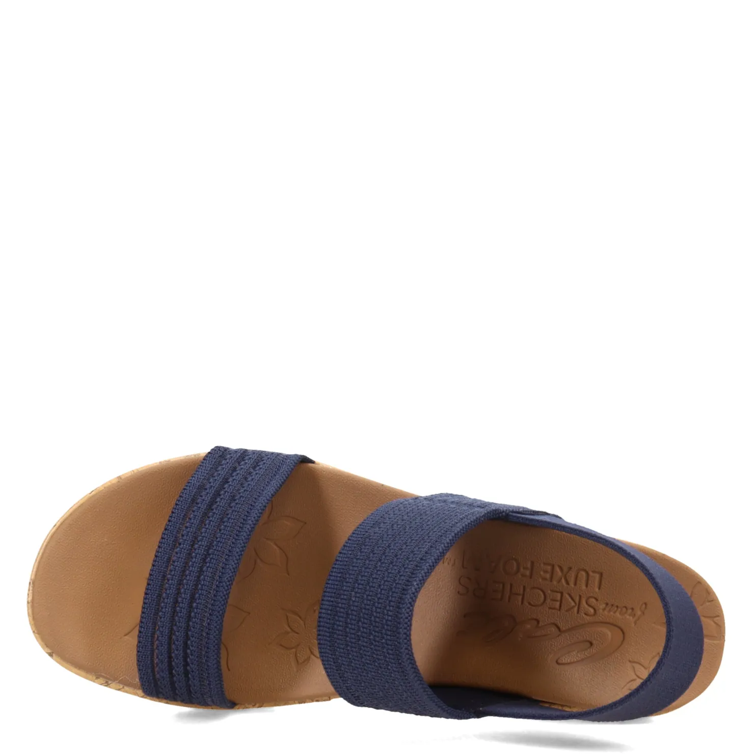 Wedges*Skechers Women's Cali, Beverlee - Sheer Luck Sandal Navy