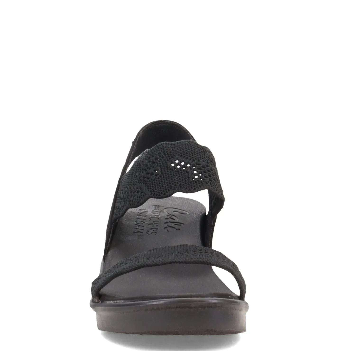 Wedges*Skechers Women's Cali, Rumble On - New Crush Sandal Black
