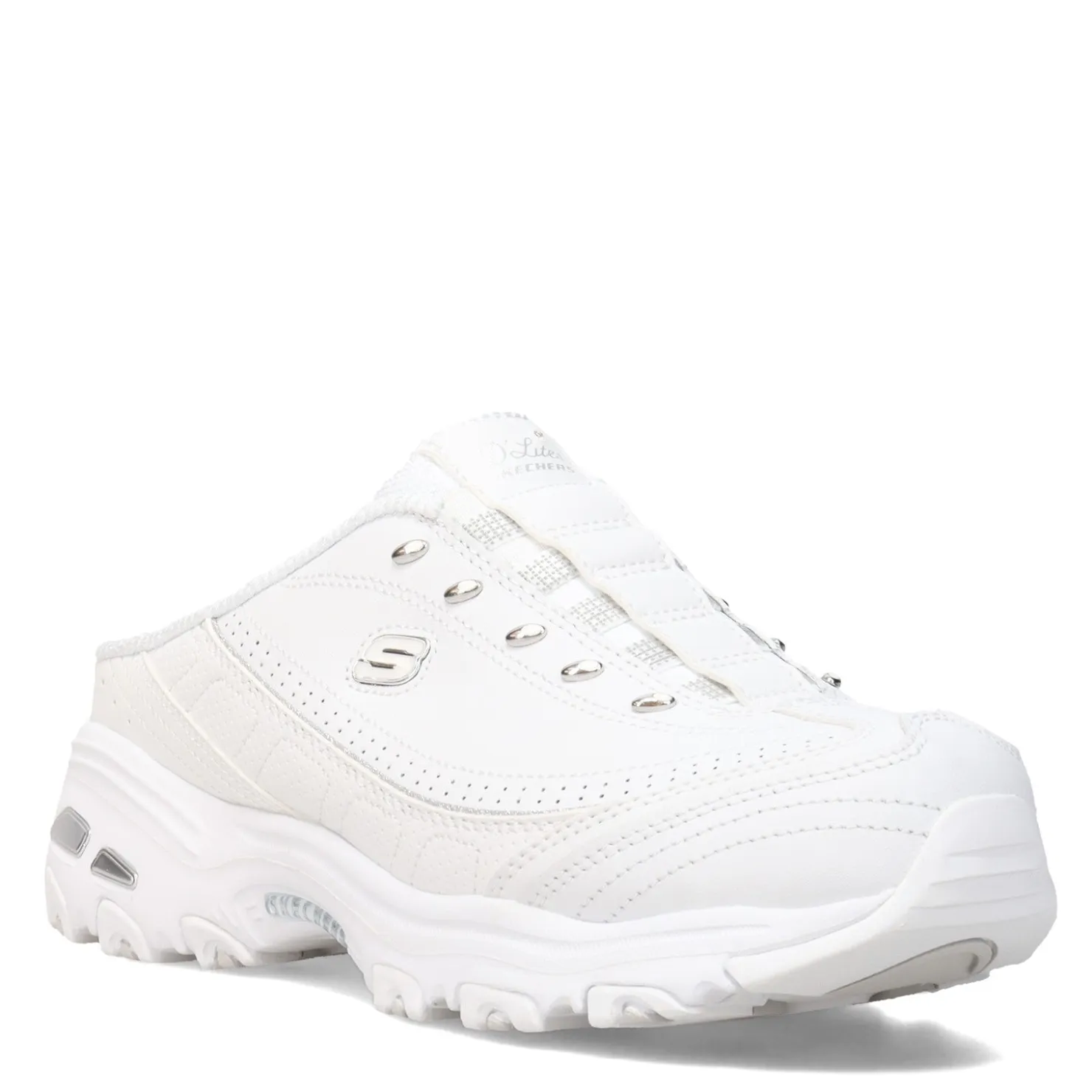 Fashion & Street*Skechers Women's , D'lites - Bright Sky Sneaker White Silver
