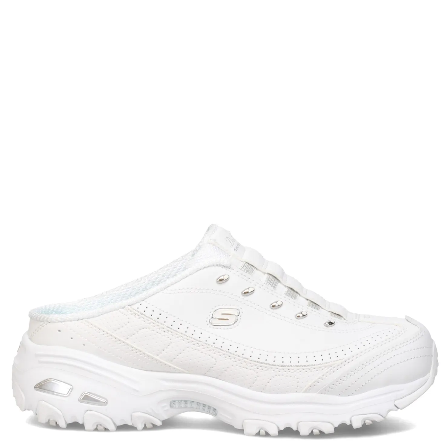 Fashion & Street*Skechers Women's , D'lites - Bright Sky Sneaker White Silver