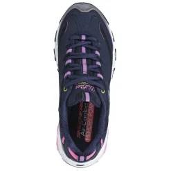 Walking*Skechers Women's , D'Lites - Bold Views Sneaker Navy Multi