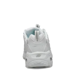 Walking*Skechers Women's , D'Lites - Fresh Start Sneaker White Silver