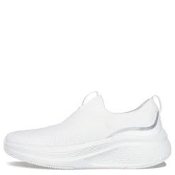 Running*Skechers Women's , GO RUN Elevate - Cadena Running Shoe White Silver