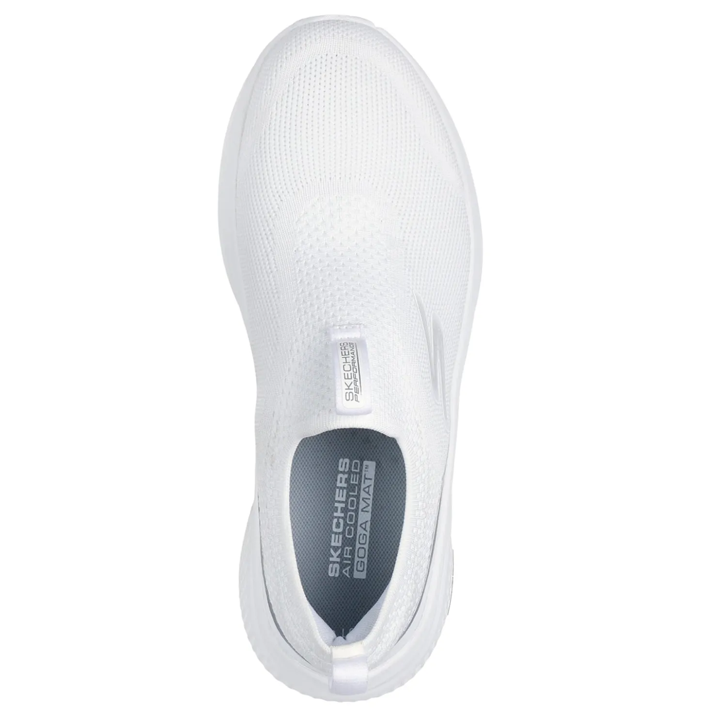 Running*Skechers Women's , GO RUN Elevate - Cadena Running Shoe White Silver