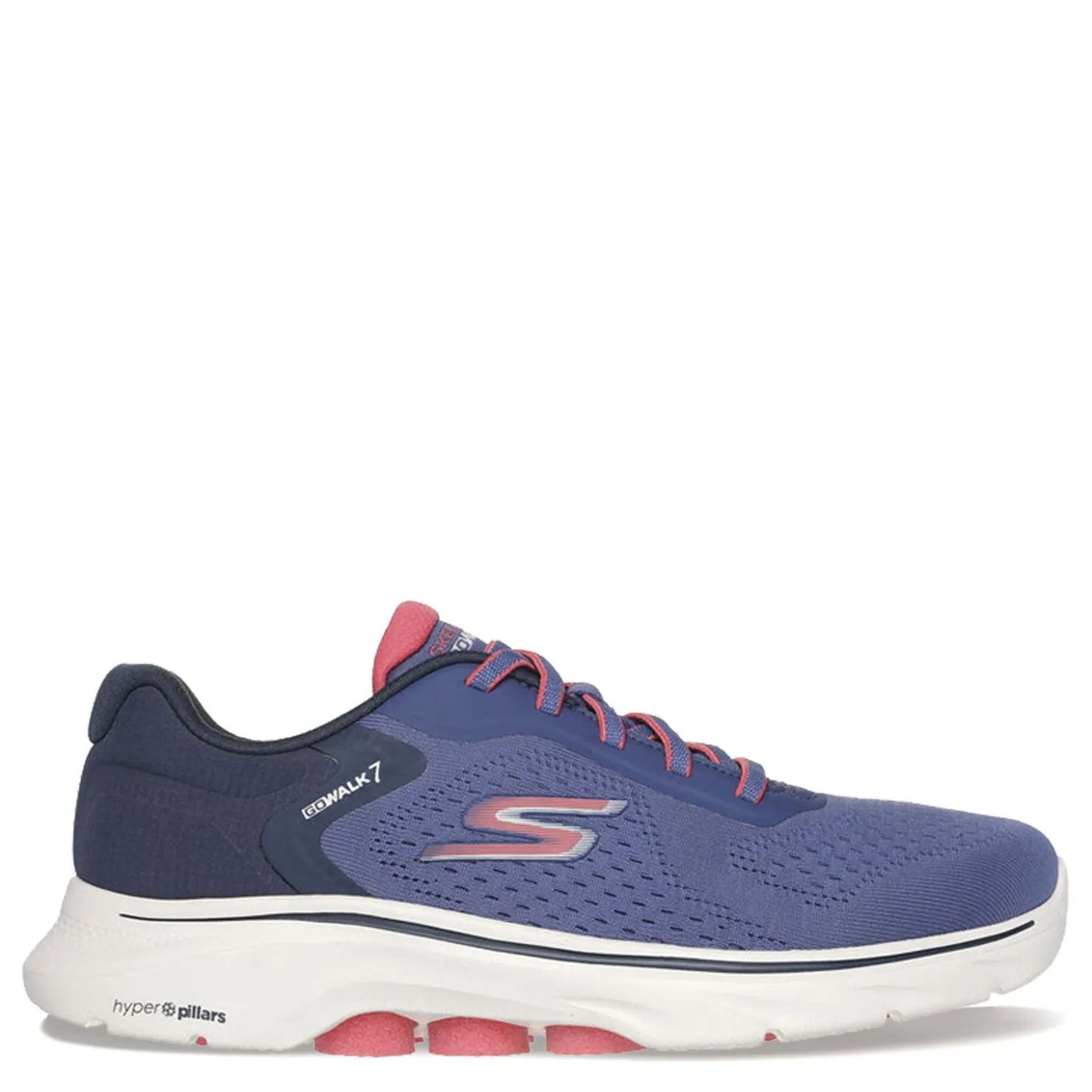 Walking*Skechers Women's , GO WALK 7 - Cosmic Waves Sneaker Navy Coral