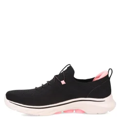 Walking*Skechers Women's , GO WALK 7 - Abie Sneaker Black Hot Pink
