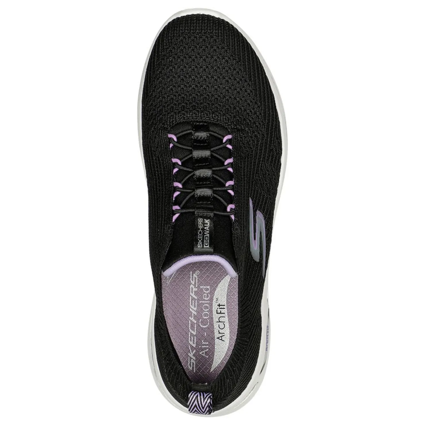 Walking*Skechers Women's , GO WALK Arch Fit - Crystal Waves Sneaker Black