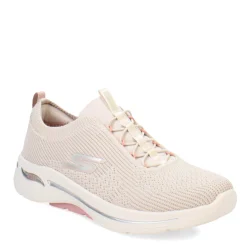 Walking*Skechers Women's , GO WALK Arch Fit - Crystal Waves Sneaker Taupe/Pink