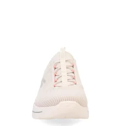 Walking*Skechers Women's , GO WALK Arch Fit - Crystal Waves Sneaker Taupe/Pink