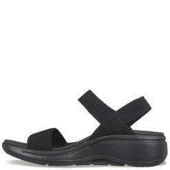 Footbed Sandals*Skechers Women's , GO WALK Arch Fit - Polished Sandal Black