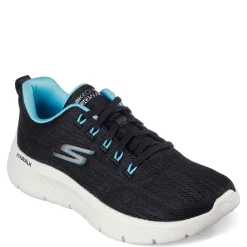 Walking*Skechers Women's , GO WALK FLEX - Striking Look Walking Shoe Black Aqua