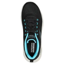 Walking*Skechers Women's , GO WALK FLEX - Striking Look Walking Shoe Black Aqua