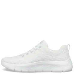 Walking*Skechers Women's , GO WALK FLEX - Striking Look Walking Shoe White/Silver