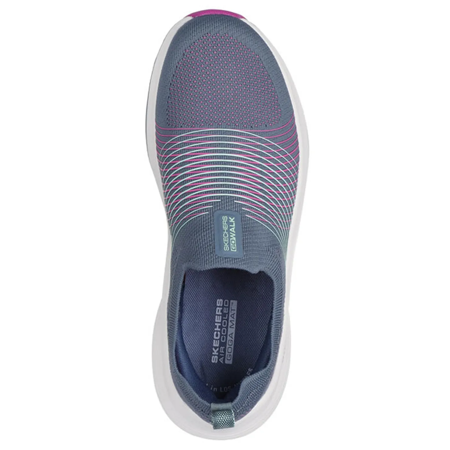 Walking*Skechers Women's , GO WALK Max Walker Sally Sneaker Charcoal Purple