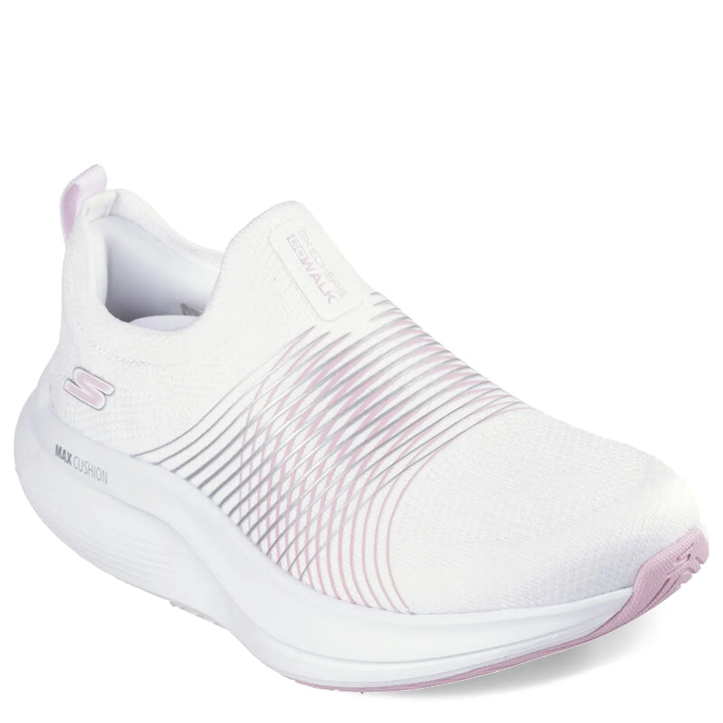 Walking*Skechers Women's , GO WALK Max Walker Sally Sneaker White Pink