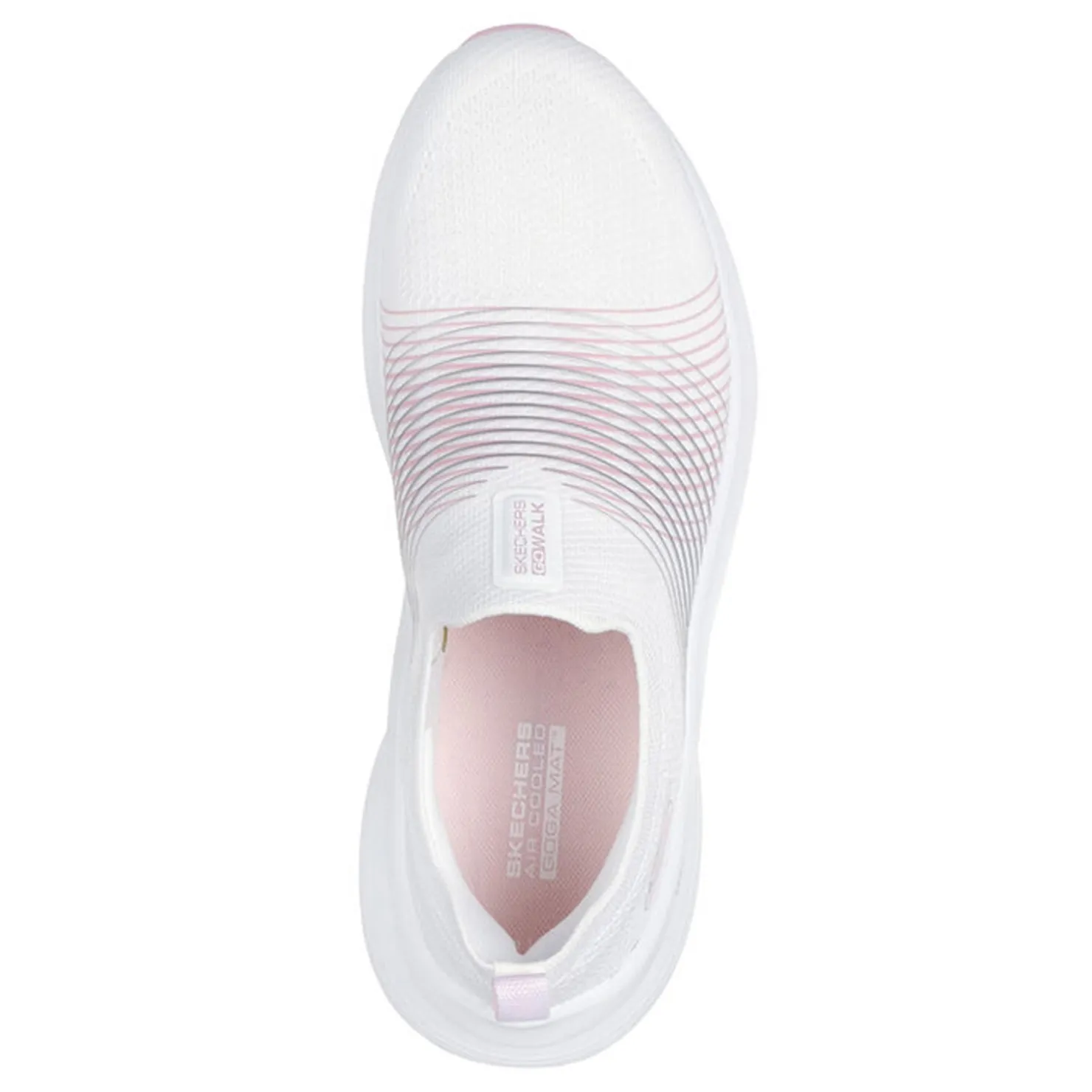 Walking*Skechers Women's , GO WALK Max Walker Sally Sneaker White Pink