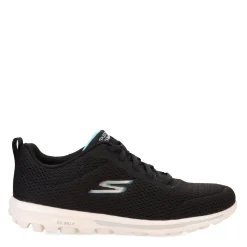 Walking*Skechers Women's , GO WALK Travel - Fun Journey Sneaker - Wide Width Black