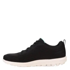 Walking*Skechers Women's , GO WALK Travel - Fun Journey Sneaker - Wide Width Black