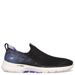 Walking*Skechers Women's , GOwalk 6 - Glimmering Slip-On Black/Lavender