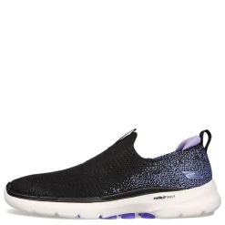 Walking*Skechers Women's , GOwalk 6 - Glimmering Slip-On Black/Lavender