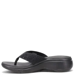 Flip Flops*Skechers Women's , GOwalk Arch Fit - Dazzle Sandal Black
