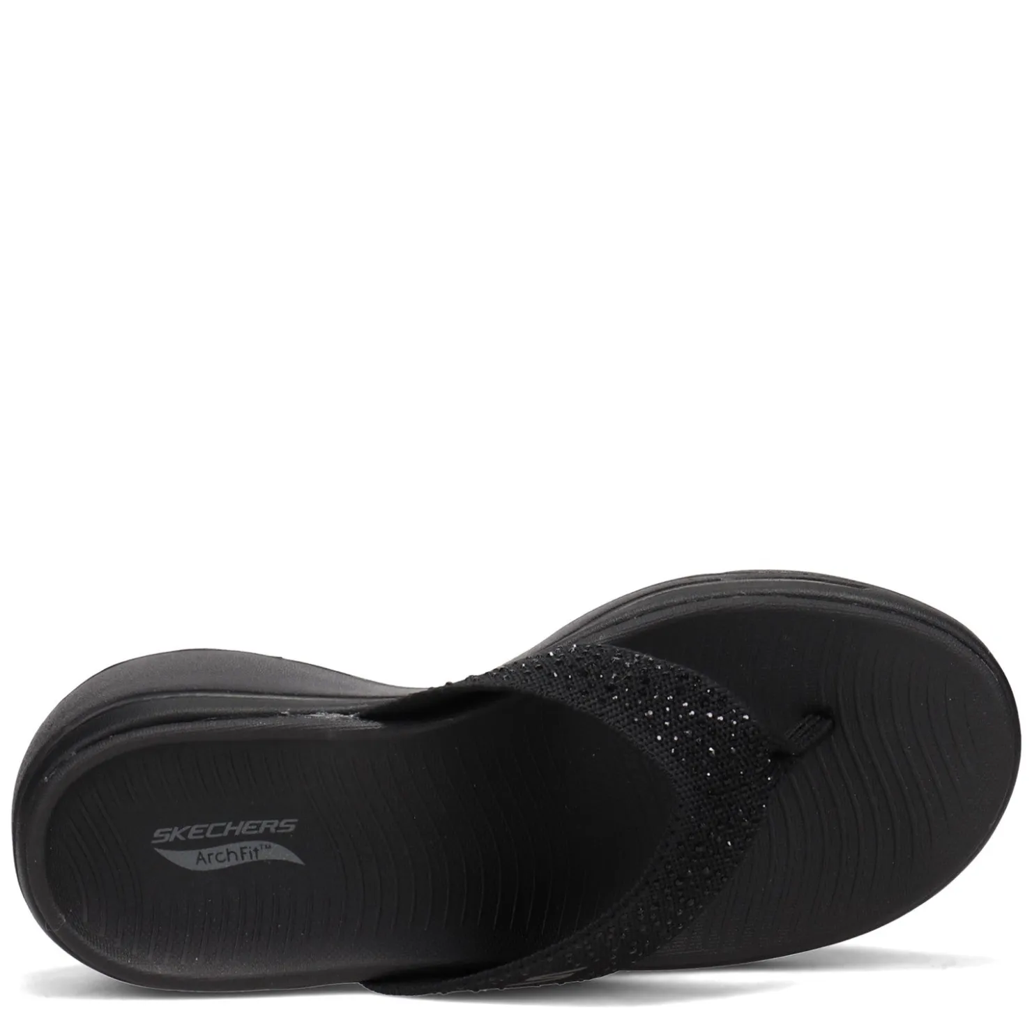 Flip Flops*Skechers Women's , GOwalk Arch Fit - Dazzle Sandal Black
