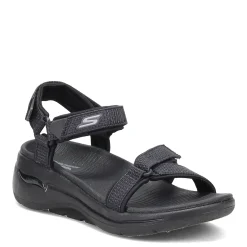Wedges*Skechers Women's , GOwalk Arch Fit - Cruise Around Sandal Black