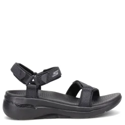 Wedges*Skechers Women's , GOwalk Arch Fit - Cruise Around Sandal Black