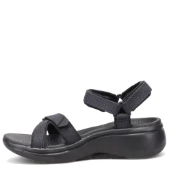 Wedges*Skechers Women's , GOwalk Arch Fit - Cruise Around Sandal Black