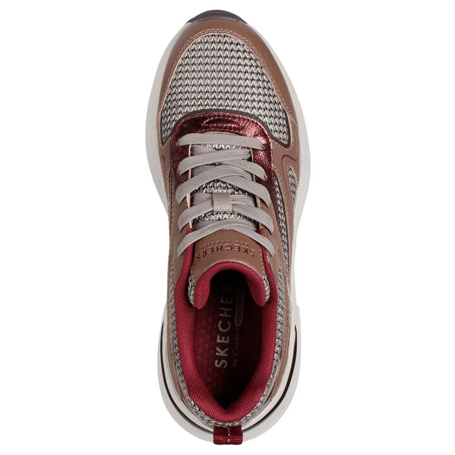 Fashion & Street*Skechers Women's , Hazel - Metallic Soiree Sneaker Brown Multi