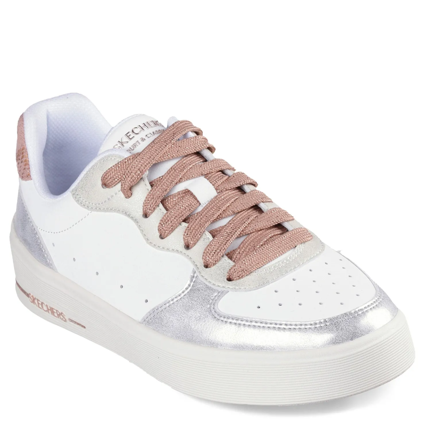 Fashion & Street*Skechers Women's , Hiland - Soft Metals Sneaker White Multi