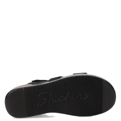 Footbed Sandals*Skechers Women's , Lifted Comfort Sandal Black