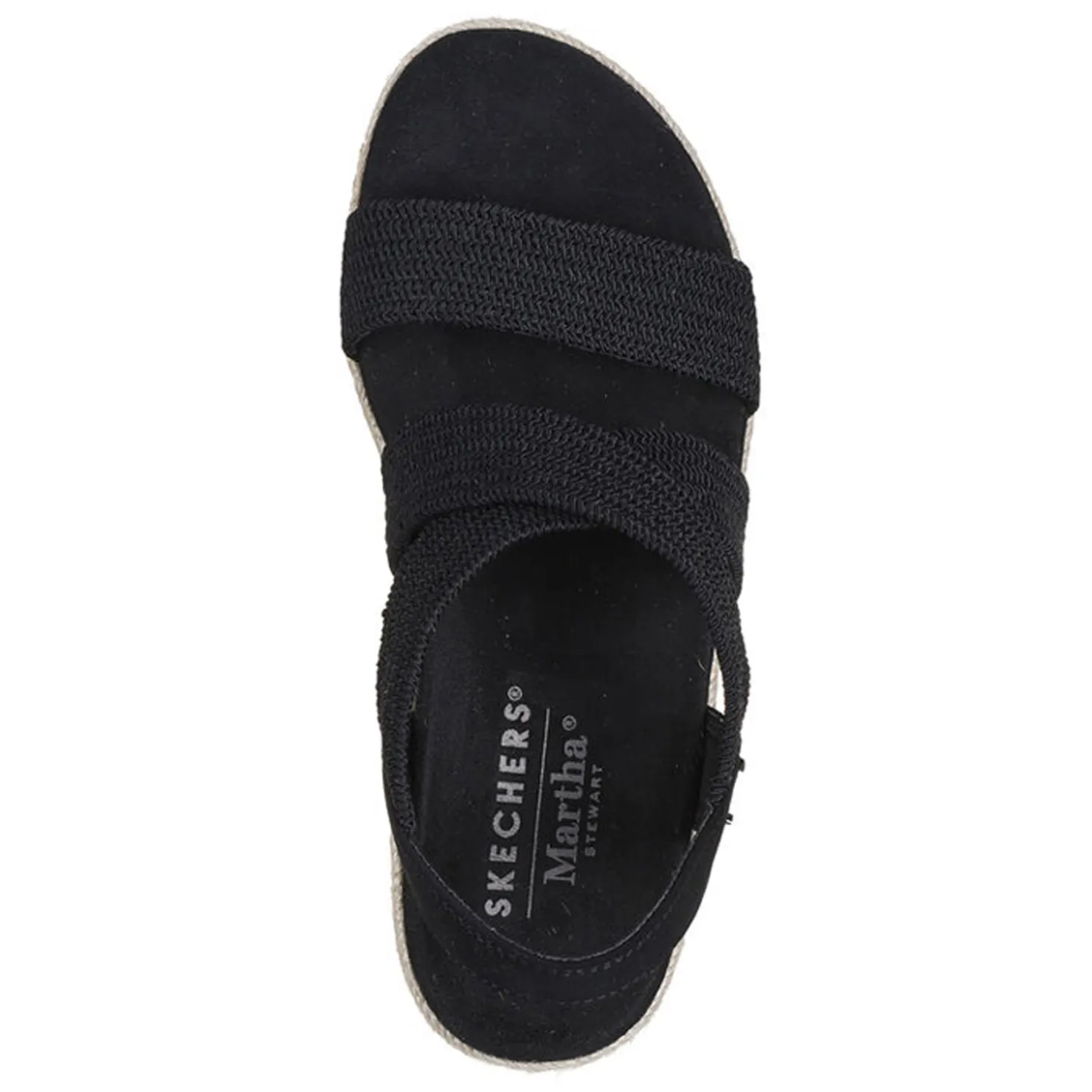 Wedges*Skechers Women's , Martha Stewart: Arch Fit Beverlee - Brentwood Sandal Black