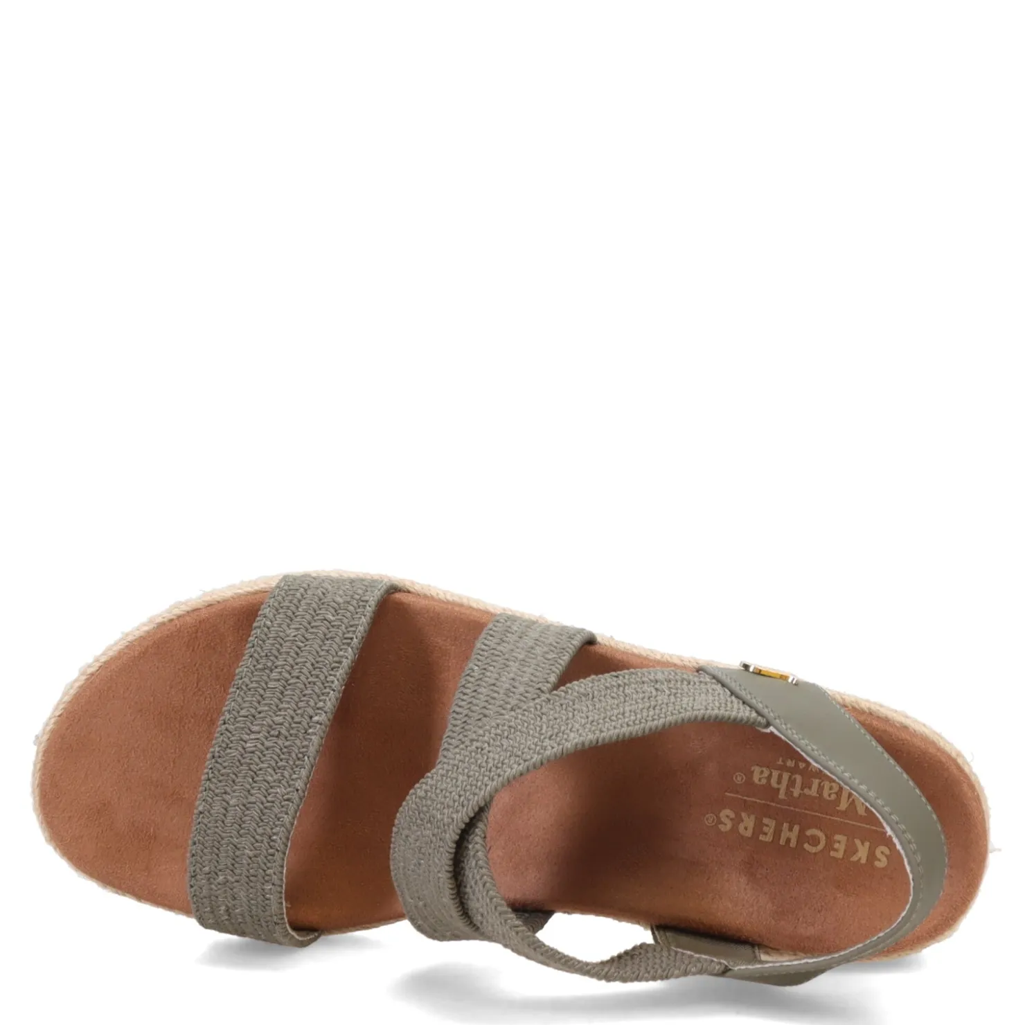 Wedges*Skechers Women's , Martha Stewart: Arch Fit Beverlee - Brentwood Sandal Olive