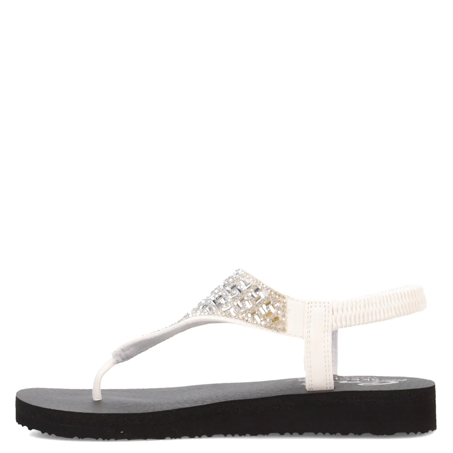 Flip Flops*Skechers Women's , Meditation - Sweet Rock Sandal White