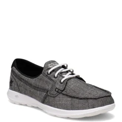 Walking*Skechers Women's Performance, GOwalk Lite - Isla Boat Shoe Black White