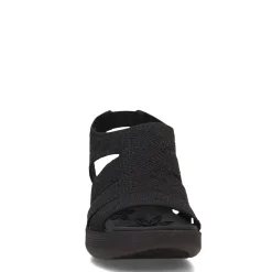 Wedges*Skechers Women's , Pier Lite - Crochet Sandal Black/Black