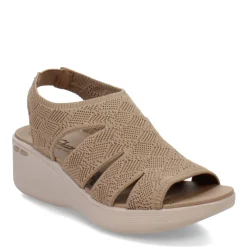 Wedges*Skechers Women's , Pier Lite - Crochet Sandal Mocha