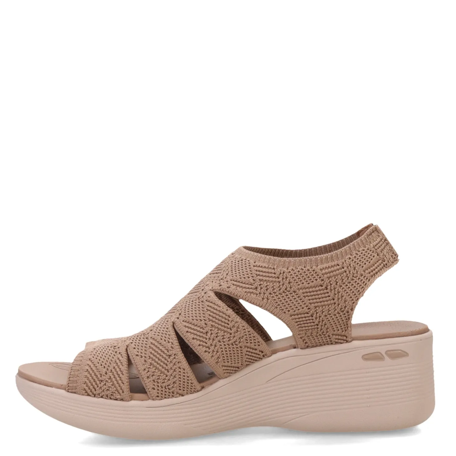 Wedges*Skechers Women's , Pier Lite - Crochet Sandal Mocha