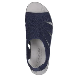 Wedges*Skechers Women's , Pier Lite - Crochet Sandal Navy